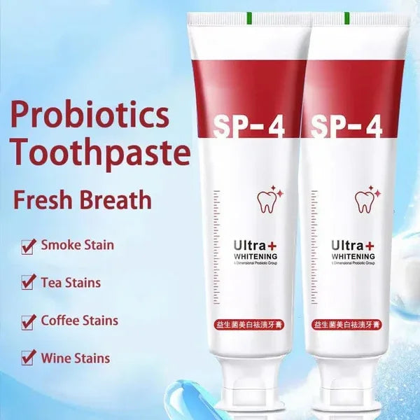 SP4 Dentifrice blanchissant probiotique Gestion de la santé bucco-dentaire(Élimine des années de taches) gab