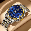 Montre Homme Prestige – Bleu &amp; Or Luxe