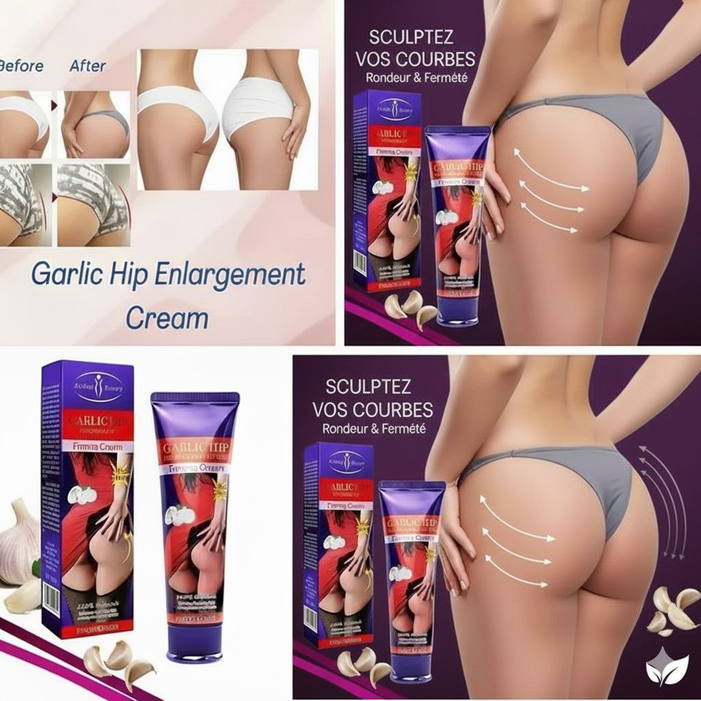 Crème Fessier Garlic Hip - Retrouve Tes Courbes de Rêve Naturellement